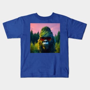 Dope Sasquatch in Nature Kids T-Shirt